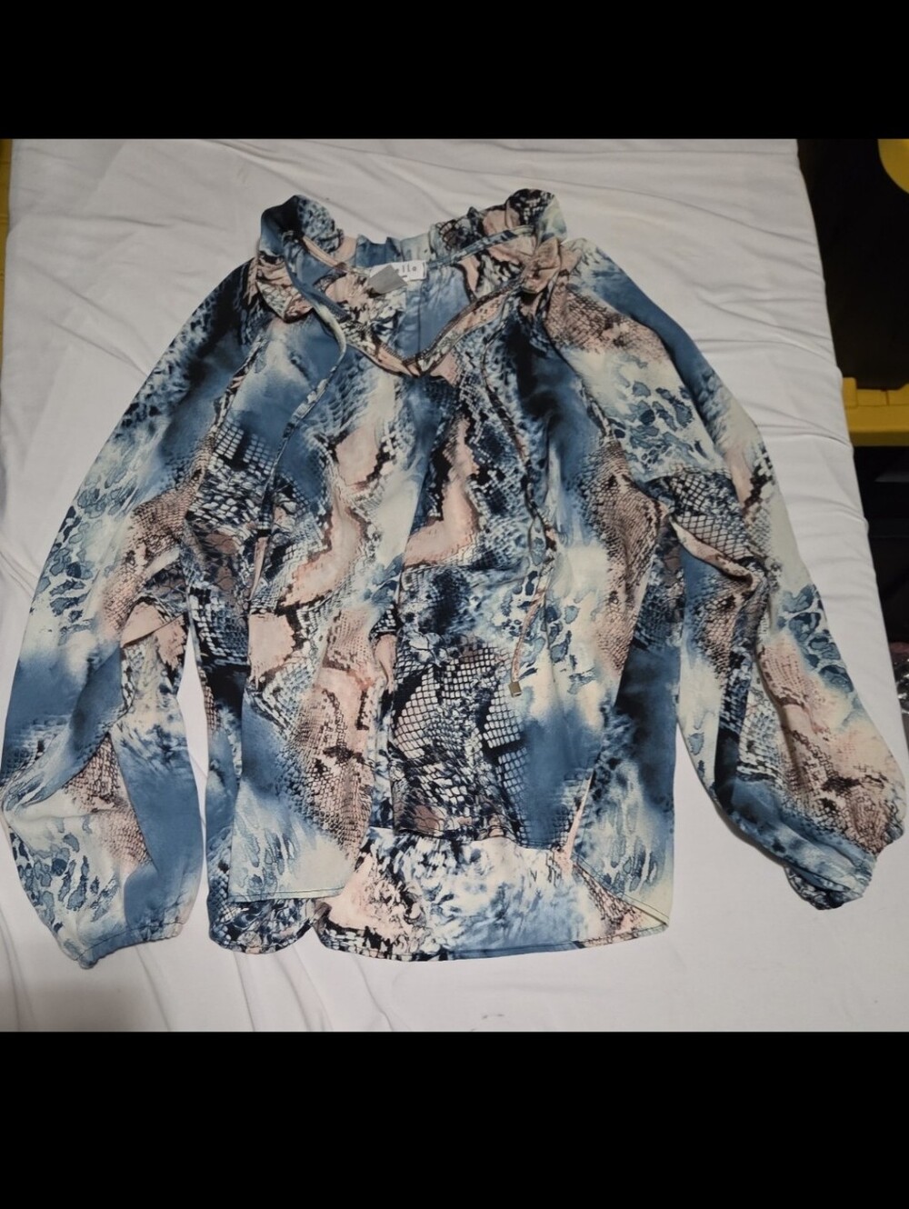 Ariella women's large pink blue scale design Blouse #30